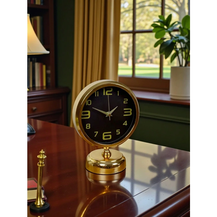 Pure Gold 25 x 20 Cm Metal Masa Saati