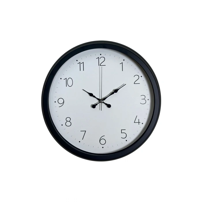 Pure Time Black 40 Cm Metal Duvar Saati