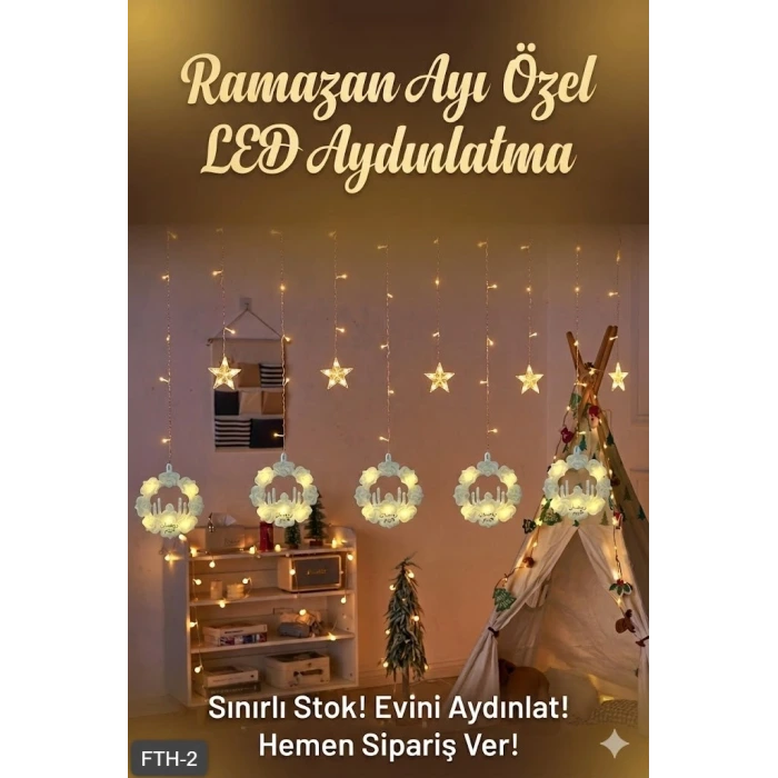 Ramazan Perde LED Işık 3 Metre