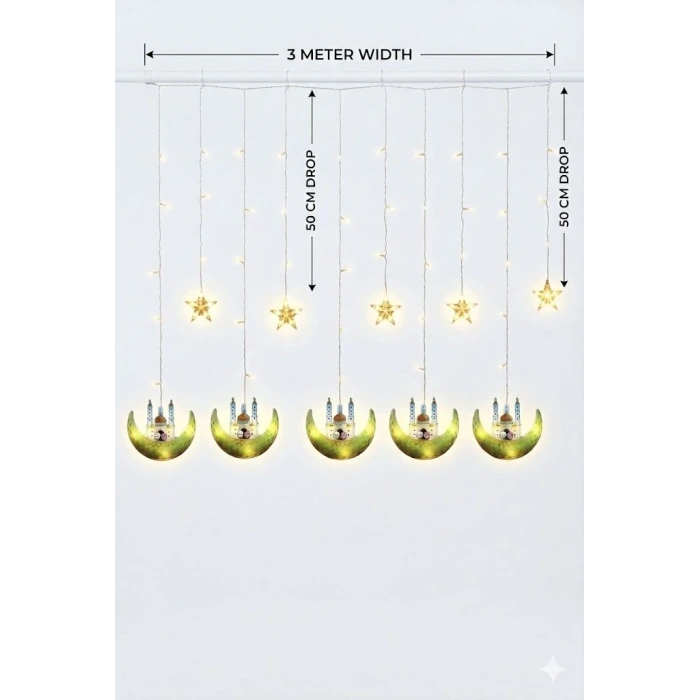 Ramazan Perde LED Işık 3 Metre