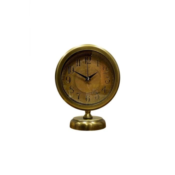 Retro Eskitme 25 x 20 Cm Metal Şık Masa Saati