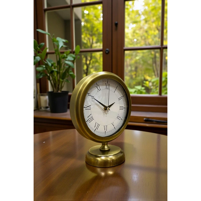 Retro Eskitme Metal 25 x 20 Cm Masa Saati