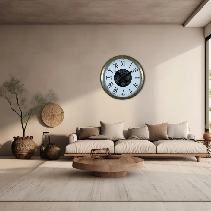 Roma Elegance Eskitme 60 Cm Çarklı Duvar Saati