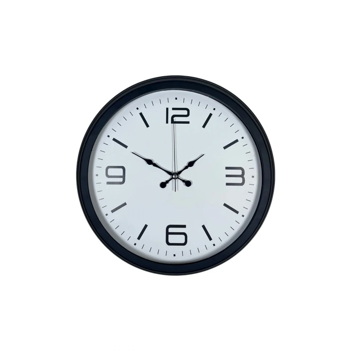 Sade & Şık Siyah 40 Cm Metal Dekoratif Duvar Saati