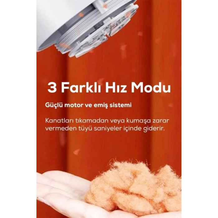 Şarjlı 2 Hızlı 6 Bıçaklı Tüy ve Tiftik Temizleme Makinesi