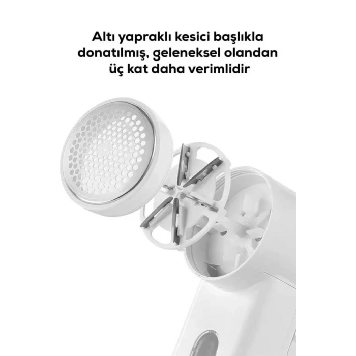 Şarjlı 2 Hızlı 6 Bıçaklı Tüy ve Tiftik Temizleme Makinesi