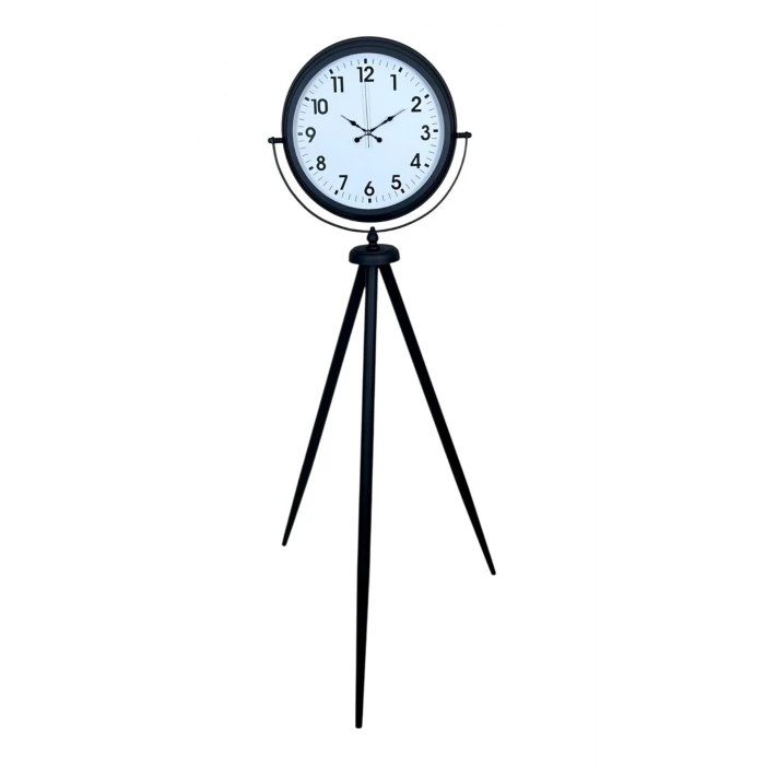 Siyah Tripod Ayaklı Dekoratif Saat
