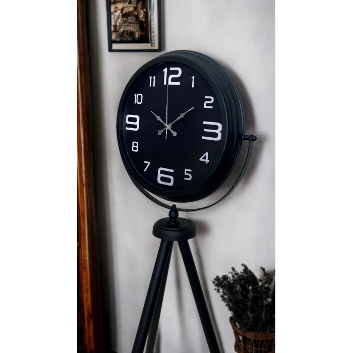 Siyah Zarafet Tripod Ayaklı Saat
