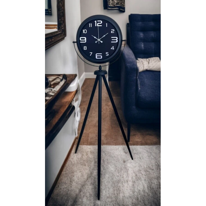Siyah Zarafet Tripod Ayaklı Saat