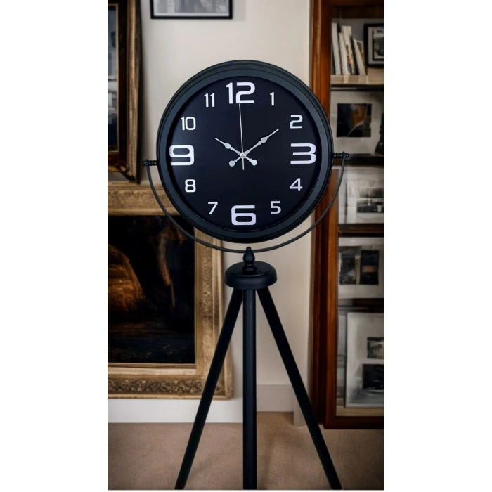 Siyah Zarafet Tripod Ayaklı Saat