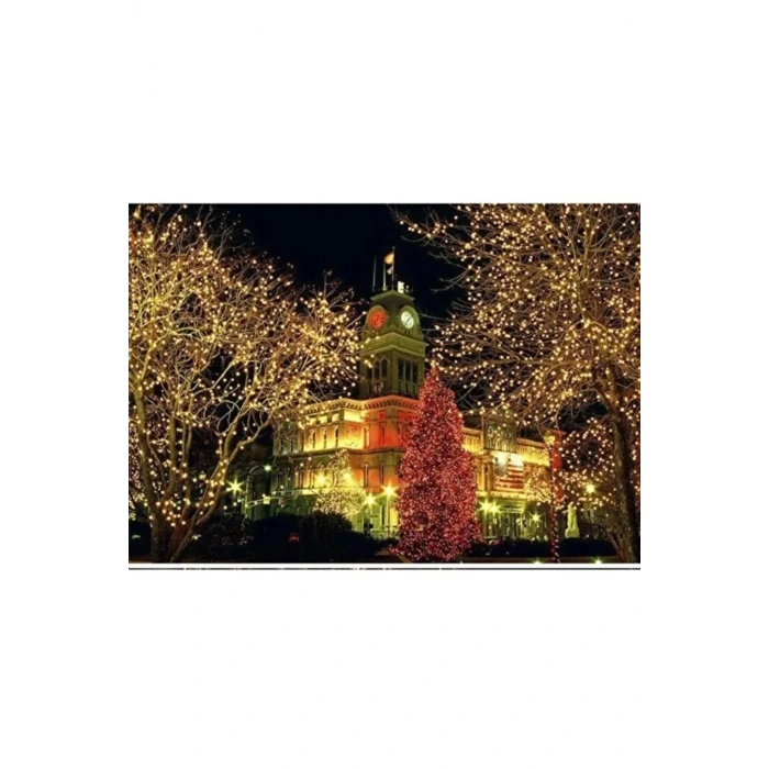 Solar 120 Ledli 10 Metre Gün Işığı Bahçe Aydınlatma Dekorasyon Güneş Enerjili Led Sarı Işık