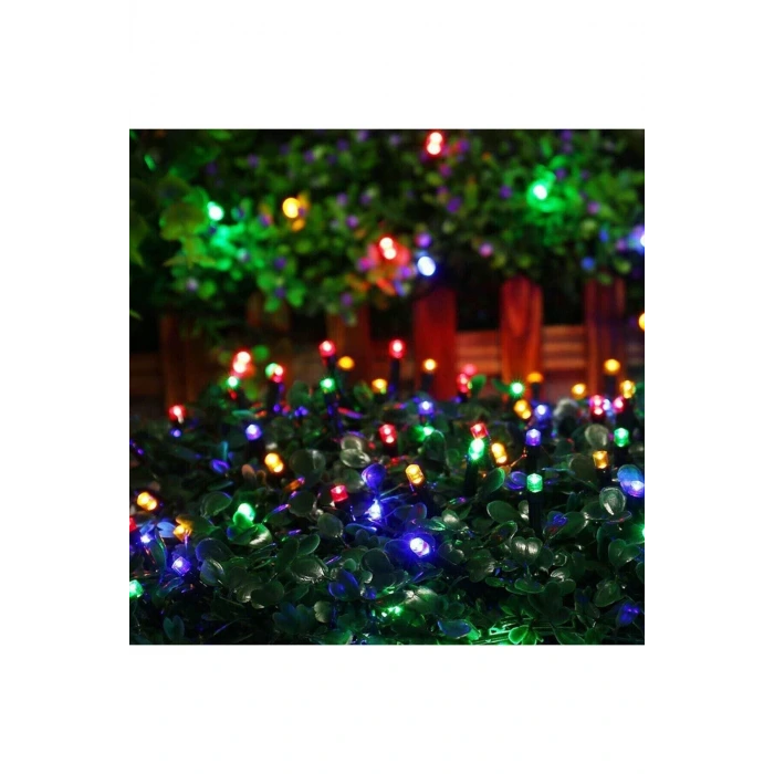 Solar Güneş Enerjili Dış Bahçe 8 Modlu 10 metre 120 led dekoratif Aydınlatma