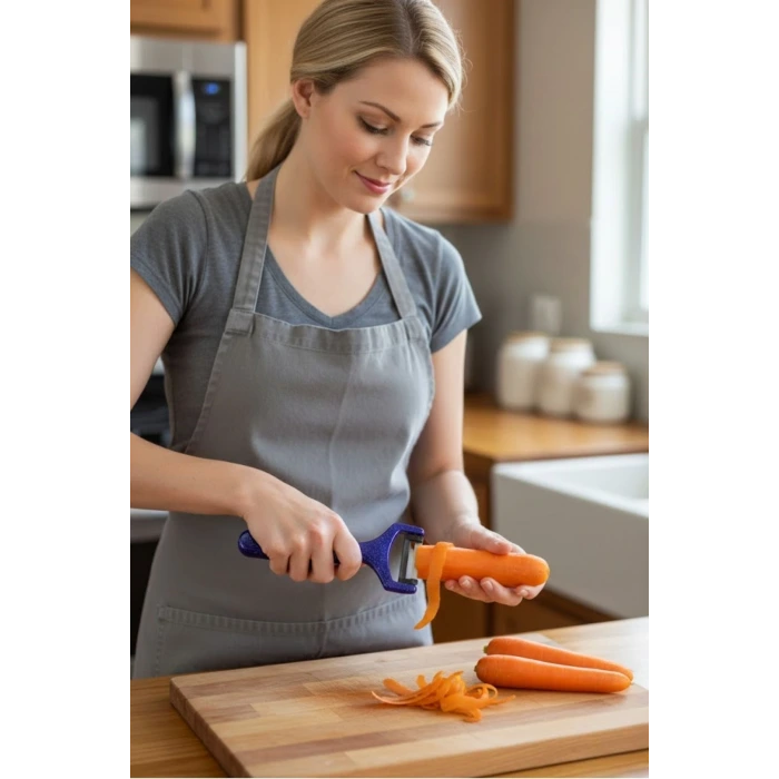 Solingen Çelik Küçük Boy Meyve Sebze Soyacak – Keskin Paslanmaz Soyucu Aparat