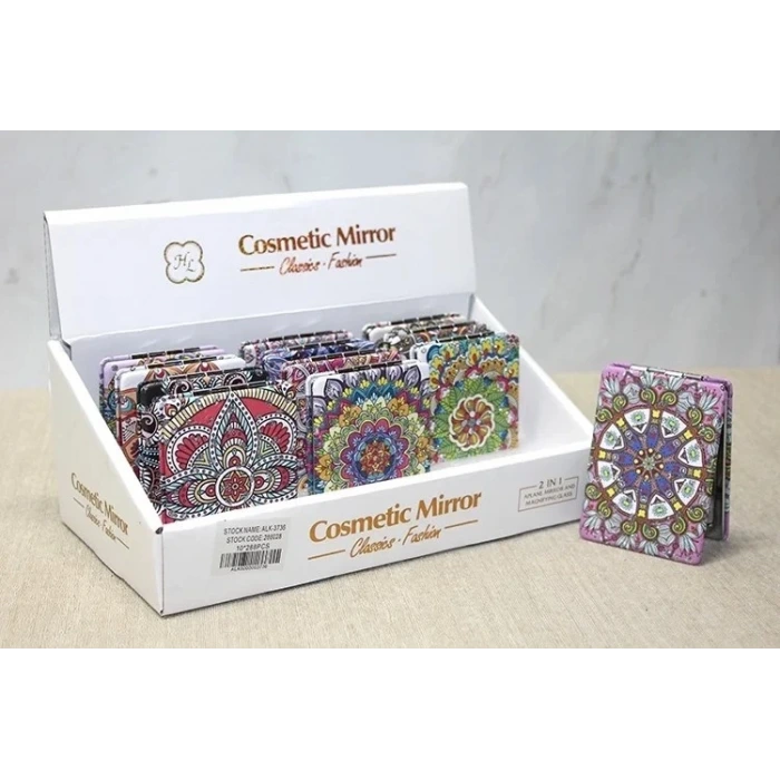 Taşlı El Aynası Dikdörtgen İnce