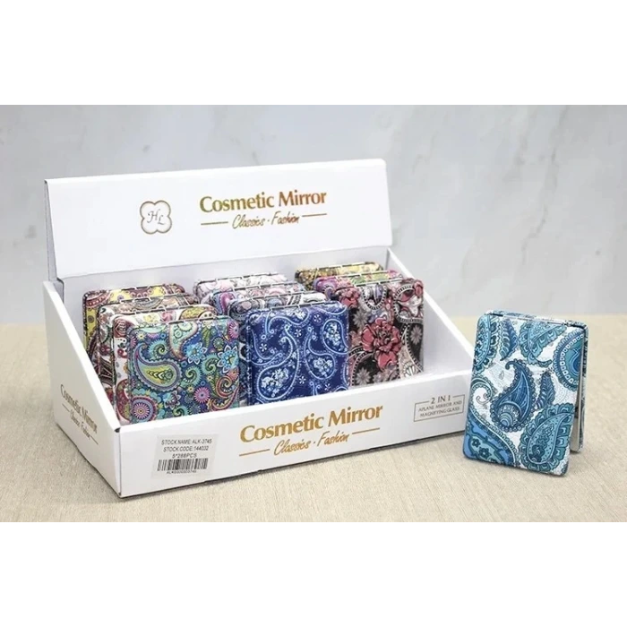 Taşlı El Aynası Dikdörtgen Kalın