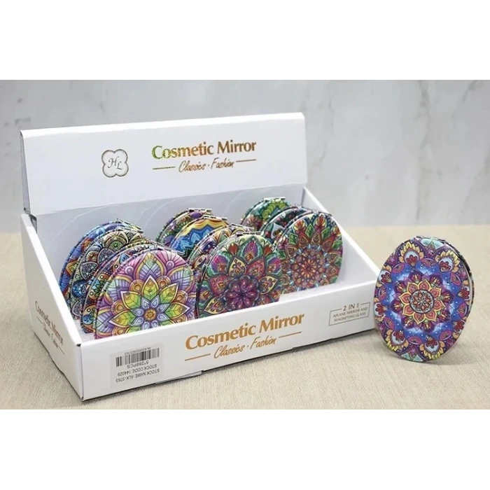 Taşlı El Aynası Oval İnce