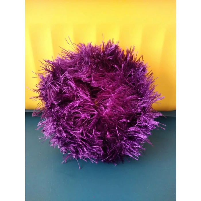 El Yapımı Saçaklı Koyu Mor Saç Tokası – İpekyıldızı