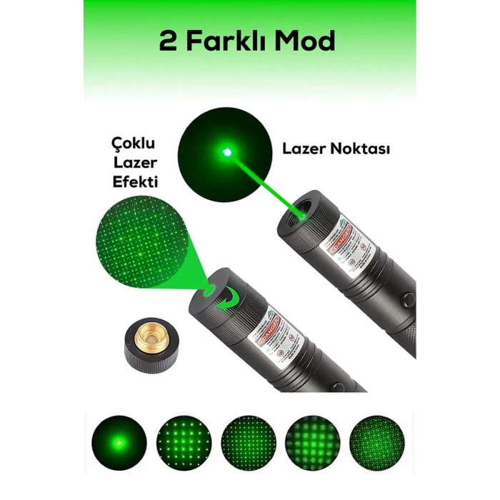 ULTRA güçlü Yeşil Şarjlı Lazer Pil Anahtar - Uzun Menzilli, Güçlü Ve Çoklu Işık Efektli Er