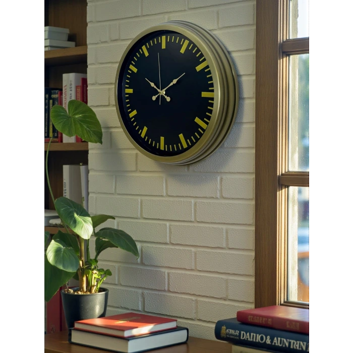 Vintage 40 Cm Metal Modern Duvar Saati