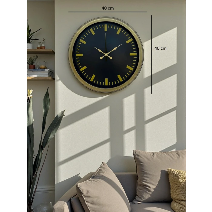 Vintage 40 Cm Metal Modern Duvar Saati