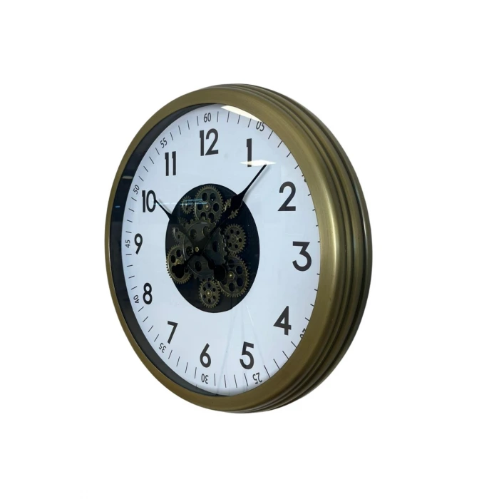 Vintage 60 Cm Çarklı Modern Duvar Saati