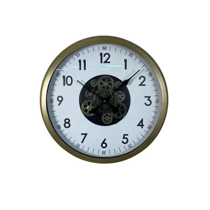 Vintage 60 Cm Çarklı Modern Duvar Saati