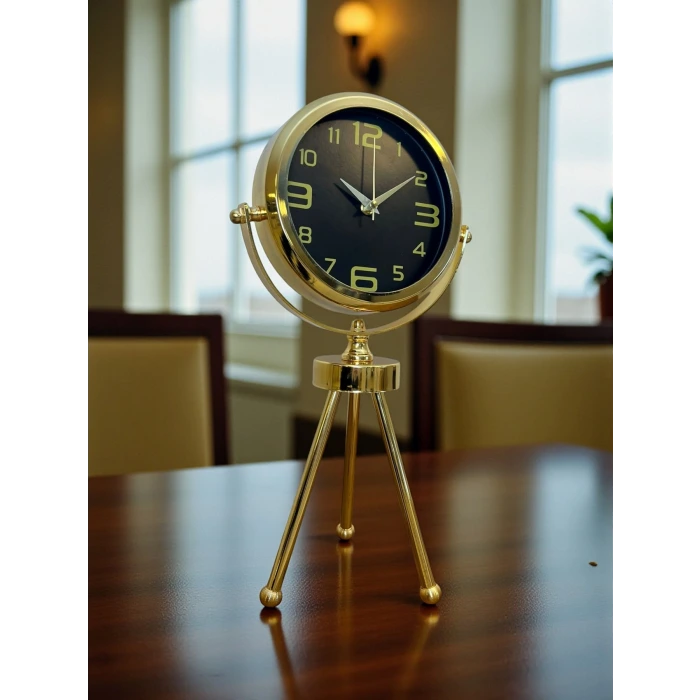 Vintage Prestige Üç Ayaklı Metal Masa Saati