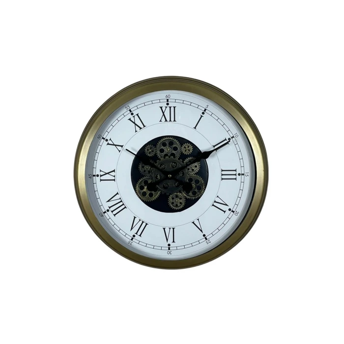 Vintage Roma Rakamlı 60 Cm Çarklı Duvar Saati