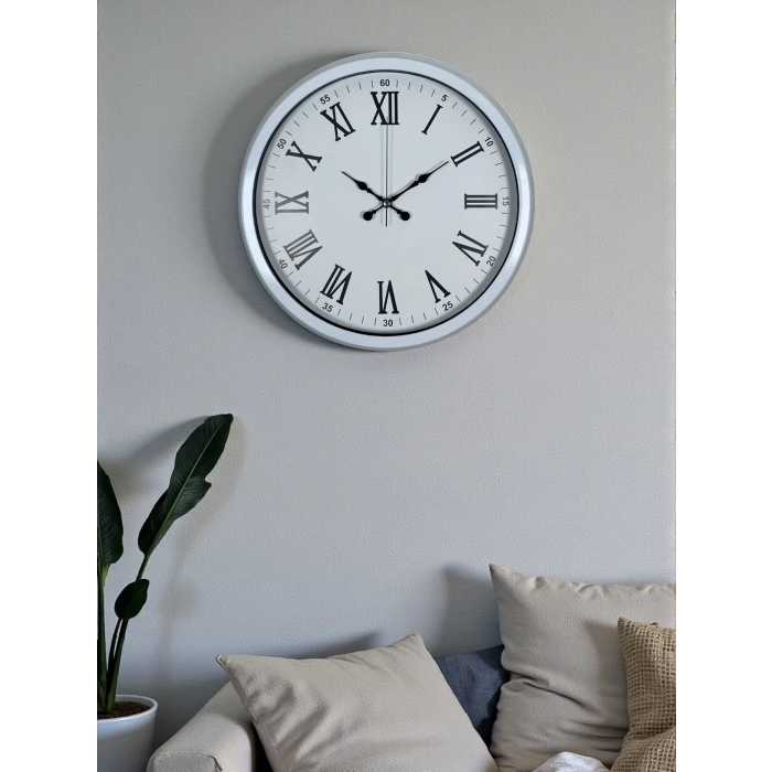White Prime Roma Rakamlı 40 Cm Metal Duvar Saati