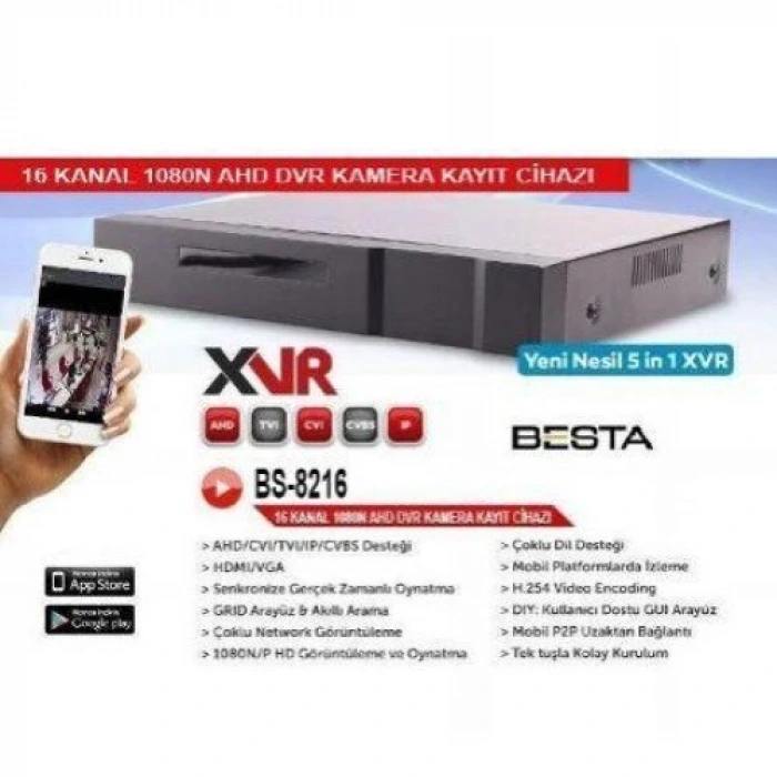 XVR 16 Kanal Kamera Kayıt Cihazı KD-8216
