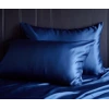 2’li İpek Dokulu Saten Lacivert Yastık Kılıfı 50x70 – Mikrosaten, Saç ve Cilt Dostu