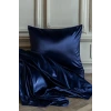 2’li İpek Dokulu Saten Lacivert Yastık Kılıfı 50x70 – Mikrosaten, Saç ve Cilt Dostu