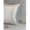 2’li  İpek Dokulu Saten Yastık Kılıfı 50x70 – Beyaz – Mikrosaten, Saç ve Cilt Dostu