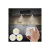3 Lü Kumandalı Yapışkanlı Kablosuz Pilli Led Spot Lamba Işıldak