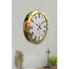 36 cm Gold Metal Roma Rakamlı Duvar Saati