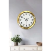 36 cm Gold Metal Standart Duvar Saati