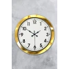 36 cm Gold Metal Standart Duvar Saati