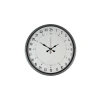36 Cm Gri 24 Saat Göstergeli Özel Tasarım Duvar Saati