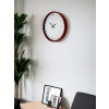 36 Cm Kırmızı 24 Saat Göstergeli Özel Tasarım Duvar Saati