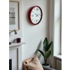 36 Cm Kırmızı Modern Dekoratif Duvar Saati