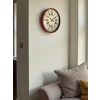 36 Cm Kırmızı Retro Duvar Saati