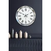 36 cm Krom Metal Roma Rakamli Duvar Saati