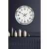 36 cm Krom Metal Standart Duvar Saati