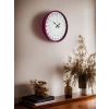 36 Cm Pembe 24 Saat Göstergeli Özel Tasarım Duvar Saati