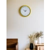 36 Cm Sarı 24 Saat Göstergeli Özel Tasarım Duvar Saati