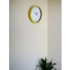 36 Cm Sarı 24 Saat Göstergeli Özel Tasarım Duvar Saati