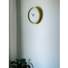 36 Cm Sarı 24 Saat Göstergeli Özel Tasarım Duvar Saati