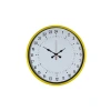 36 Cm Sarı 24 Saat Göstergeli Özel Tasarım Duvar Saati
