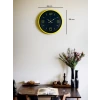 36 Cm Sarı Dekoratif Duvar Saati