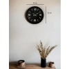 36 Cm Siyah Dekoratif Duvar Saati